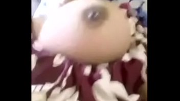 Desi aunty Squeezing boobs to get milk