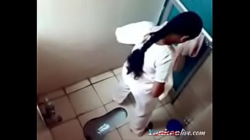 Hidden cam in ladies bathroom girl pissing