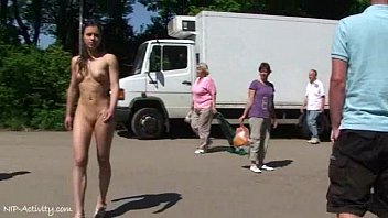 July - Cute German Babe Naked In Public Streets