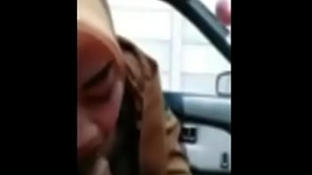Malay tudung office worker pretty girl fingered in car