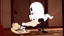 Boo ghost penetrates Bowsette - Super Mario Bros Universum